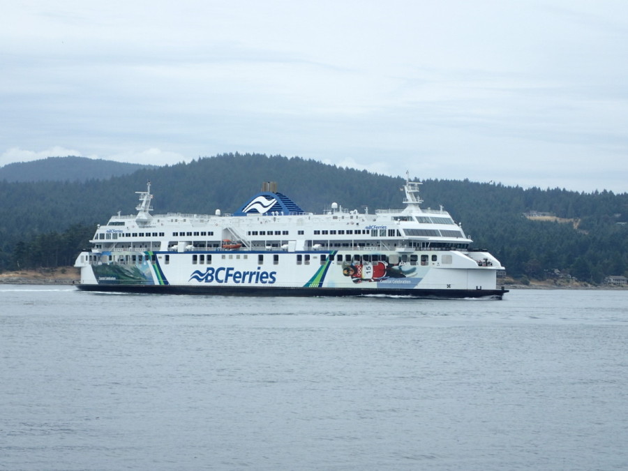 Sharing Active Pass with a B.C. ferry.