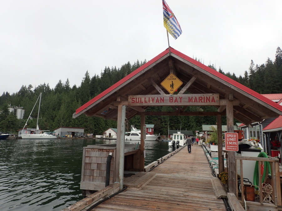 This is the 'main street' of Sullivan Bay, a delightful marina on the north side of Broughton Island; up until the mid-fifties Sullivan Bay was the busiest floatplane base on the coast.